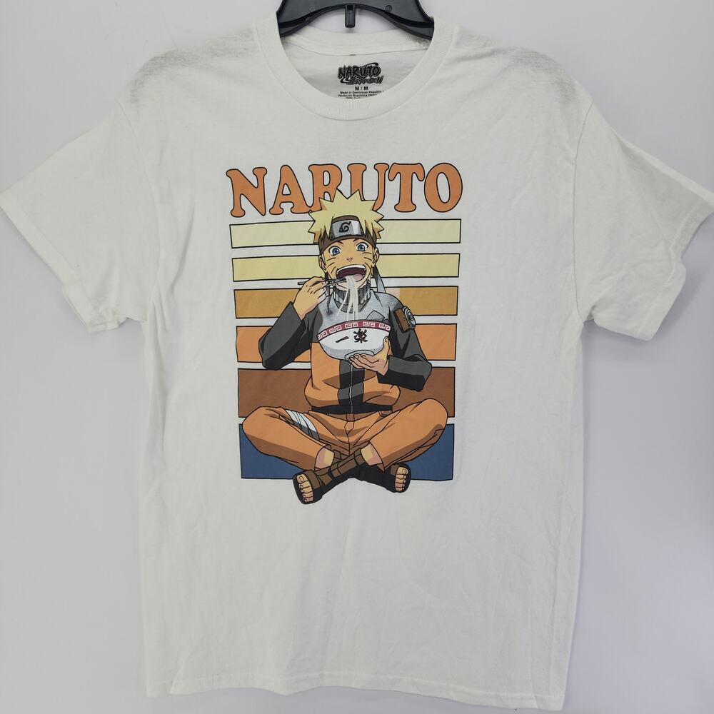 Naruto Shippuden Naruto Uzumaki Graphic T-Shirt White Viz Media Size M